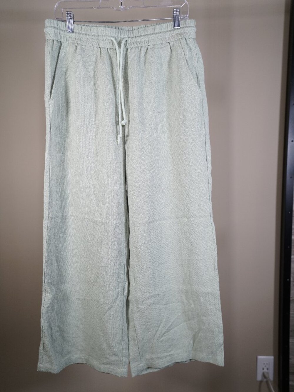 Halara L Sage Wide Leg Linen Feel Drawstring Pants